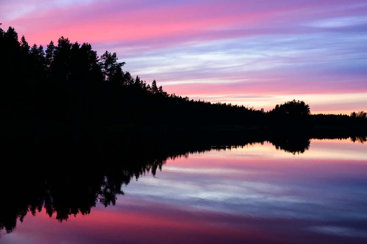 Sonnenuntergang Glatjärnen Schweden
