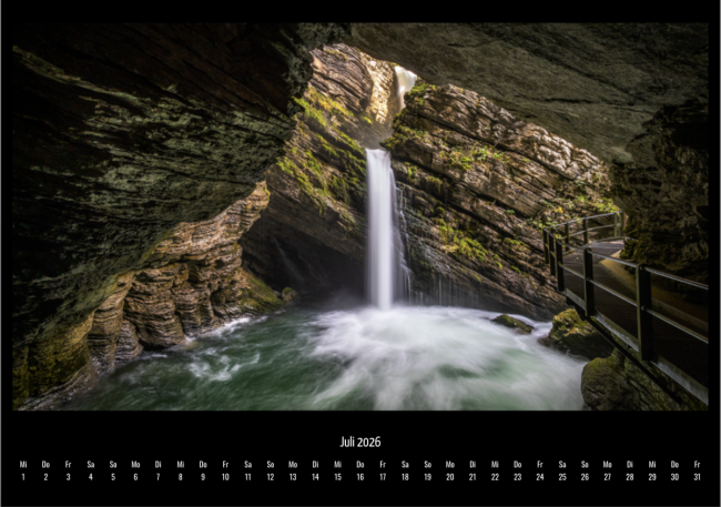 Schweizer Kalender 2026 - Wandkalender Format A3